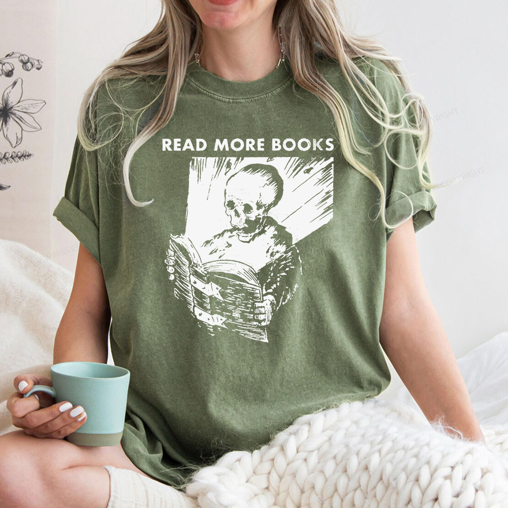 Pagewings Read More Books Unisex Washed T-shirt