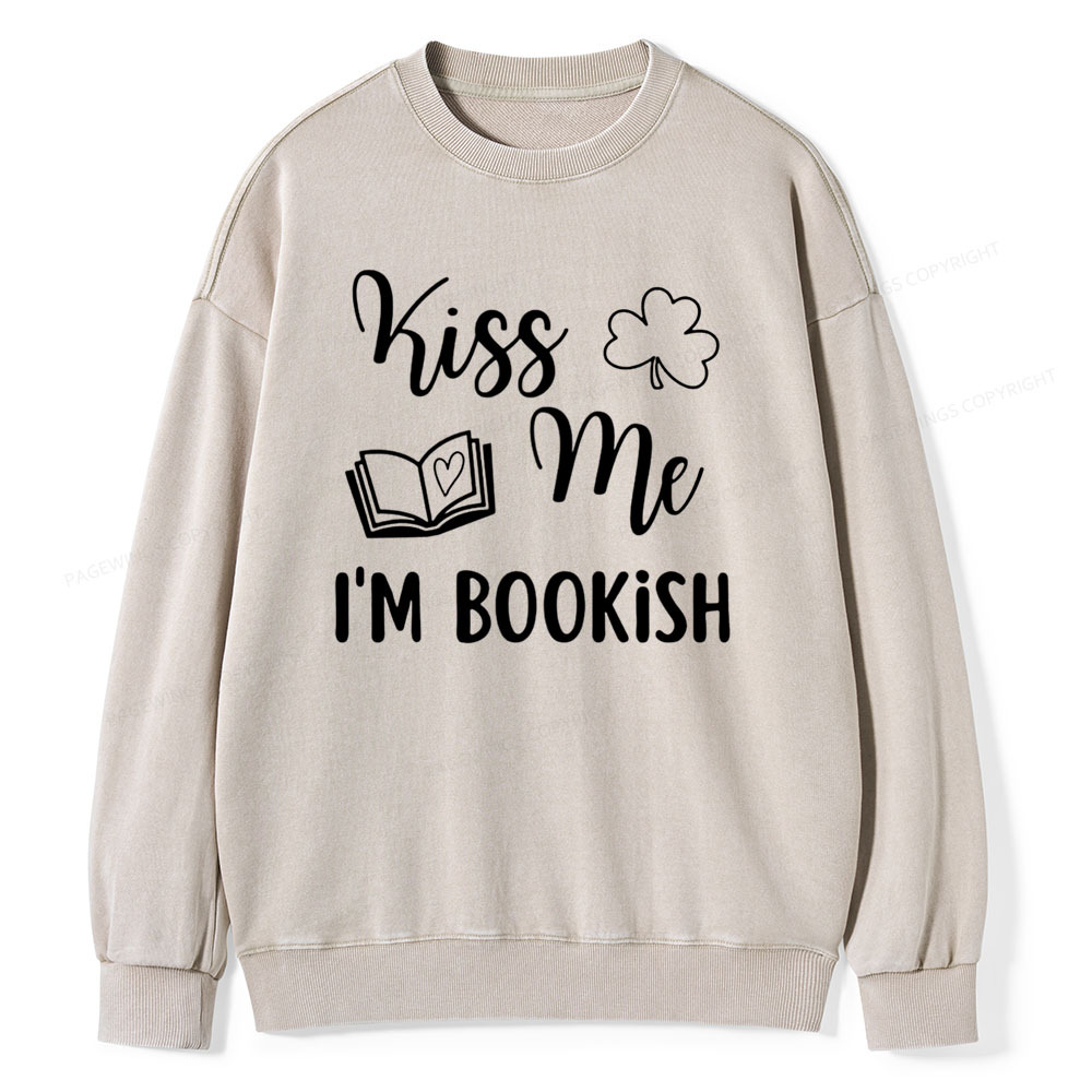 Pagewings Book Funny, Reader Bookworm Librarian Shirt Gift Unisex Washed Sweatshirt