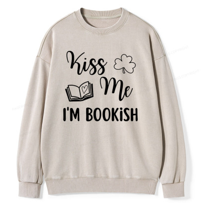 Pagewings Book Funny, Reader Bookworm Librarian Shirt Gift Unisex Washed Sweatshirt