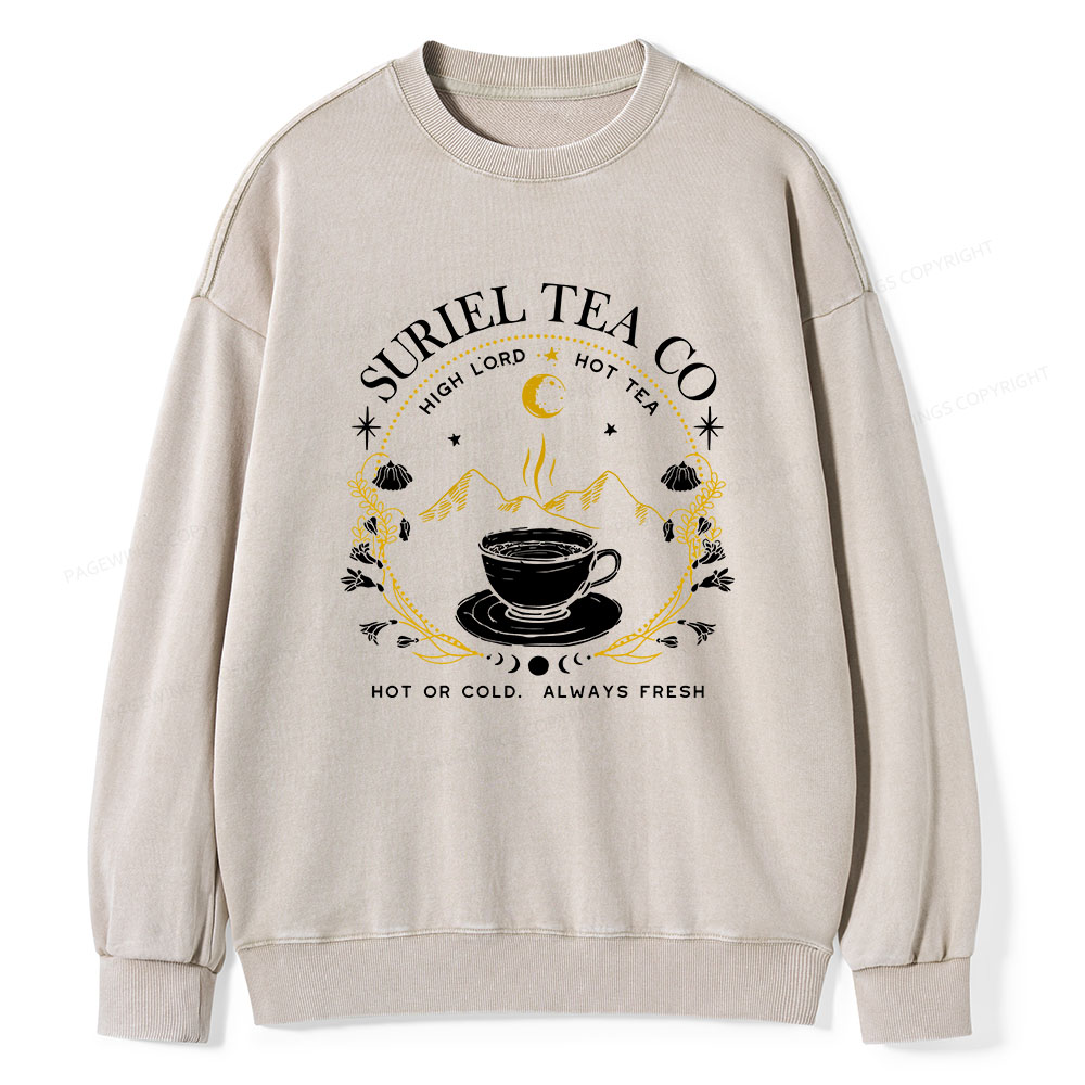 Pagewings Suriel Tea Co Unisex Washed Sweatshirt