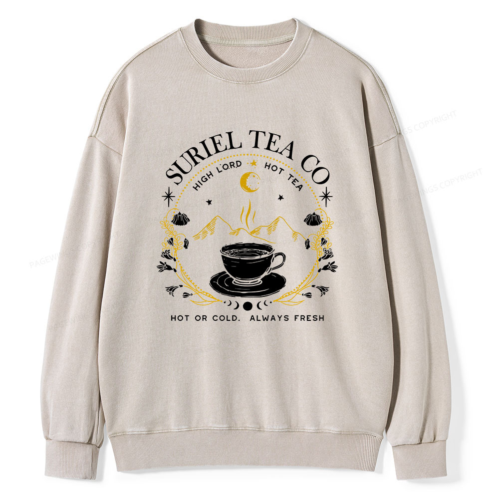 Pagewings Suriel Tea Co Unisex Washed Sweatshirt