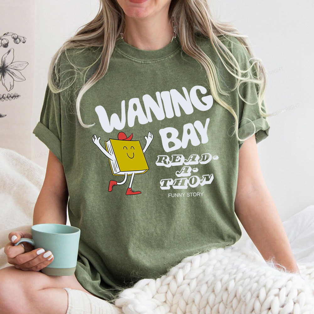 Pagewings Waning Bay Read-A-Thon Funny Story Unisex Washed T-shirt