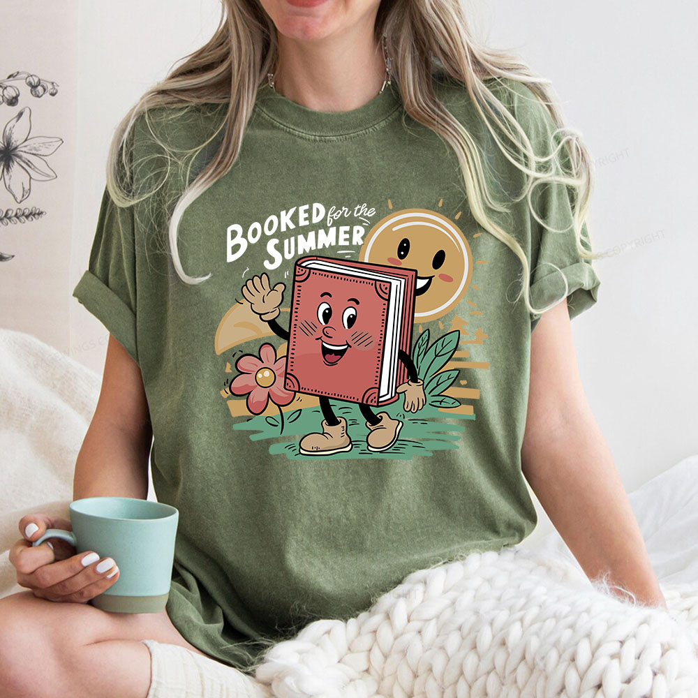 Pagewings Booked Summer  Unisex Washed T-shirt