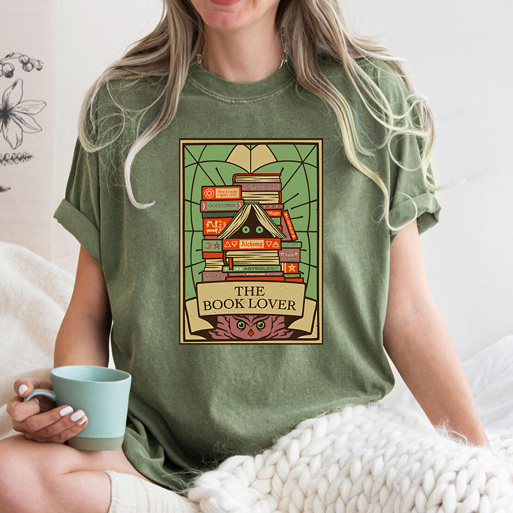 Pagewings The Book Lover Unisex Washed T-shirt