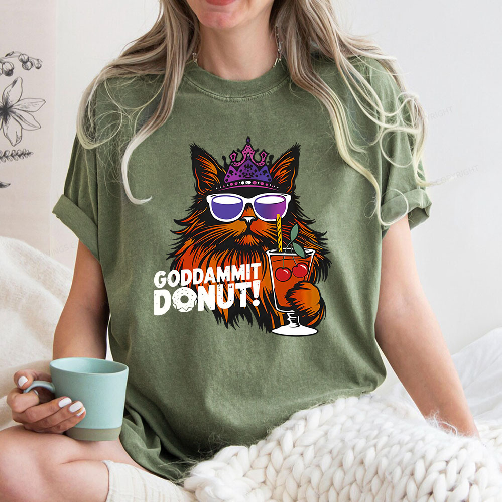 Pagewings Goddammit Donut Unisex Washed T-shirt
