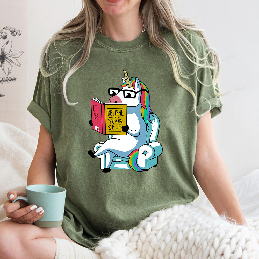 Pagewings Believe In Yourself Unisex Washed T-shirt