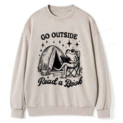Pagewings Go Outside Unisex Washed Sweatshirt