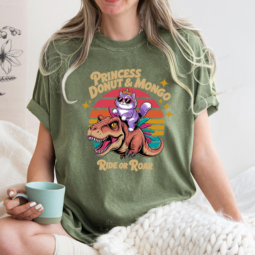 Pagewings Princess Donut & Mongo Unisex Washed T-shirt
