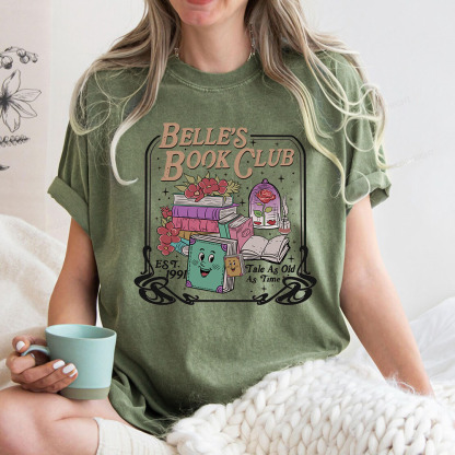 Pagewings Belle's Book Club Unisex Washed T-shirt
