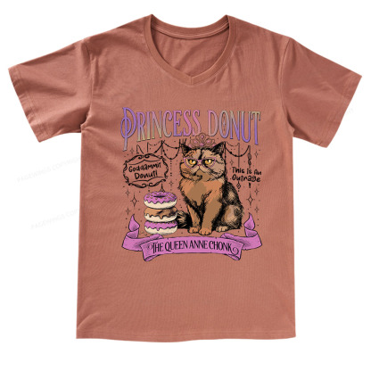 Pagewings Princess Donut V-neck T-shirt
