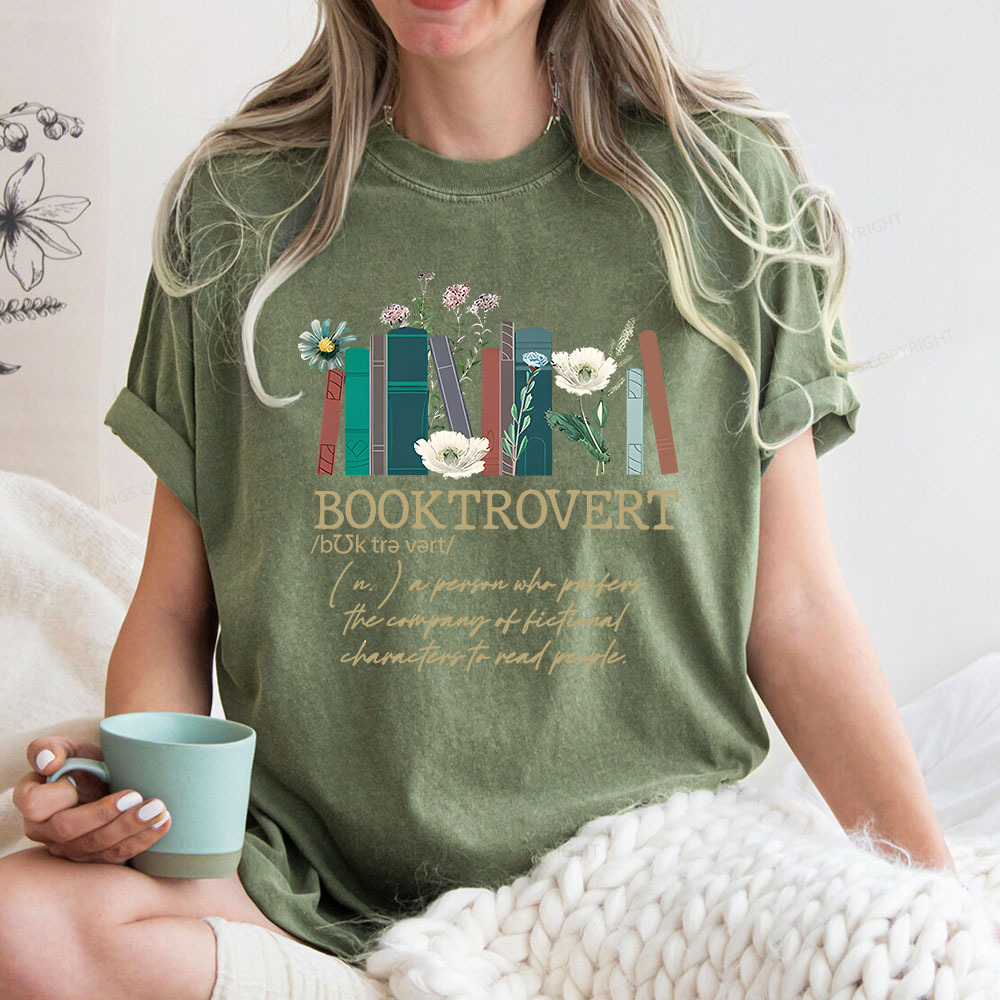 Pagewings Booktrovert Unisex Washed T-shirt