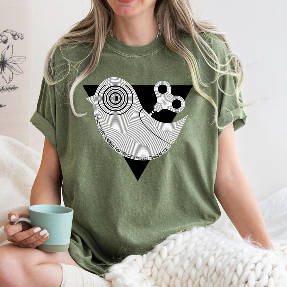 Pagewings Wind up Bird Chronicle Unisex Washed T-shirt