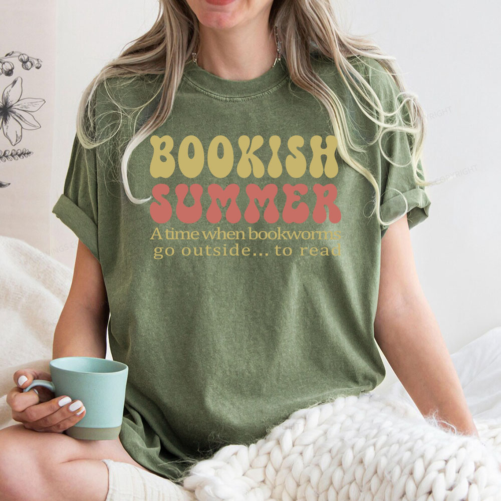 Pagewings Bookish Summer Unisex Washed T-shirt