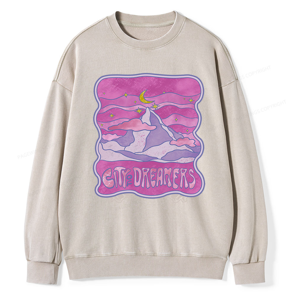 Pagewing City Of Dreamers Unisex Washed Sweatshirt