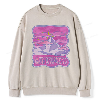 Pagewing City Of Dreamers Unisex Washed Sweatshirt