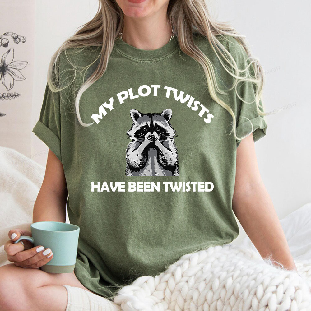 Pagewings My Plot Twists Have Been Twisted Unisex Washed T-shirt