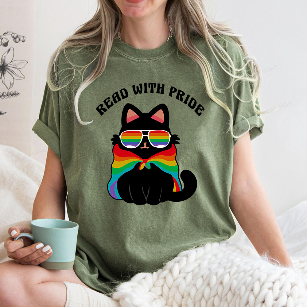 Pagewings Read With Pride Unisex Washed T-shirt