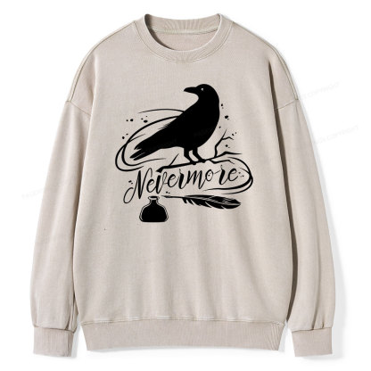 Pagewing  Edgar Allen Poe tee Unisex Washed Sweatshirt