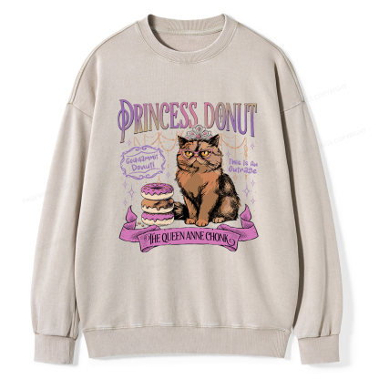 Pagewings Princess Donut Unisex Washed Sweatshirt