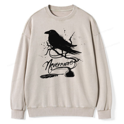 Pagewing  Nevermore Unisex Washed Sweatshirt