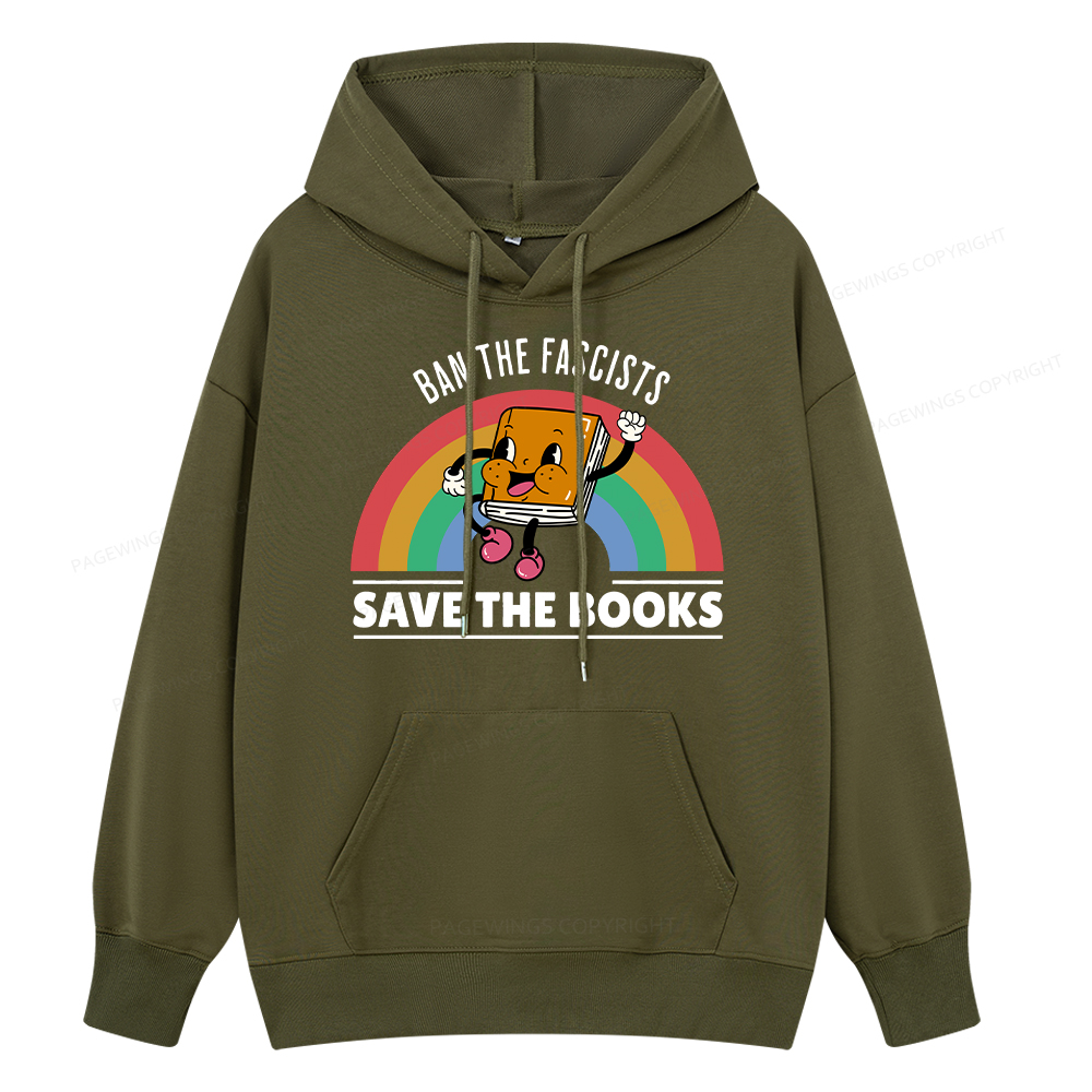 Pagewings Ban The Fascists Save The Books Unisex Classic Hoodie