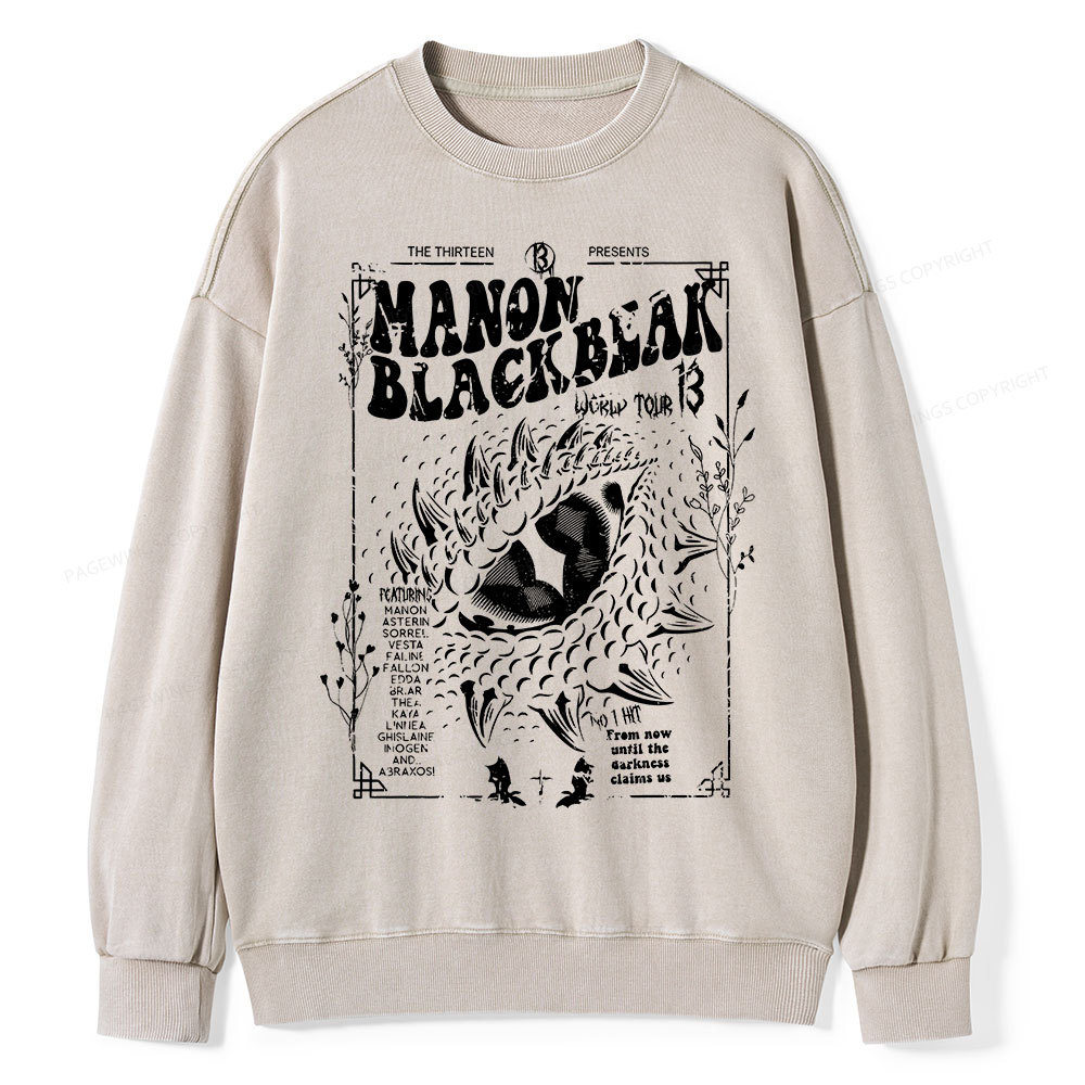 Pagewing ACOTAR Crescent City Rhysand Unisex Washed Sweatshirt