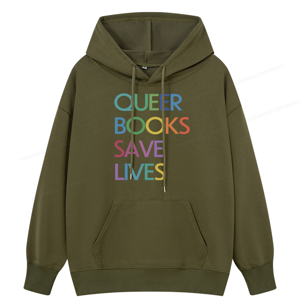 Pagewings Queer Books Save Live Unisex Classic Hoodie