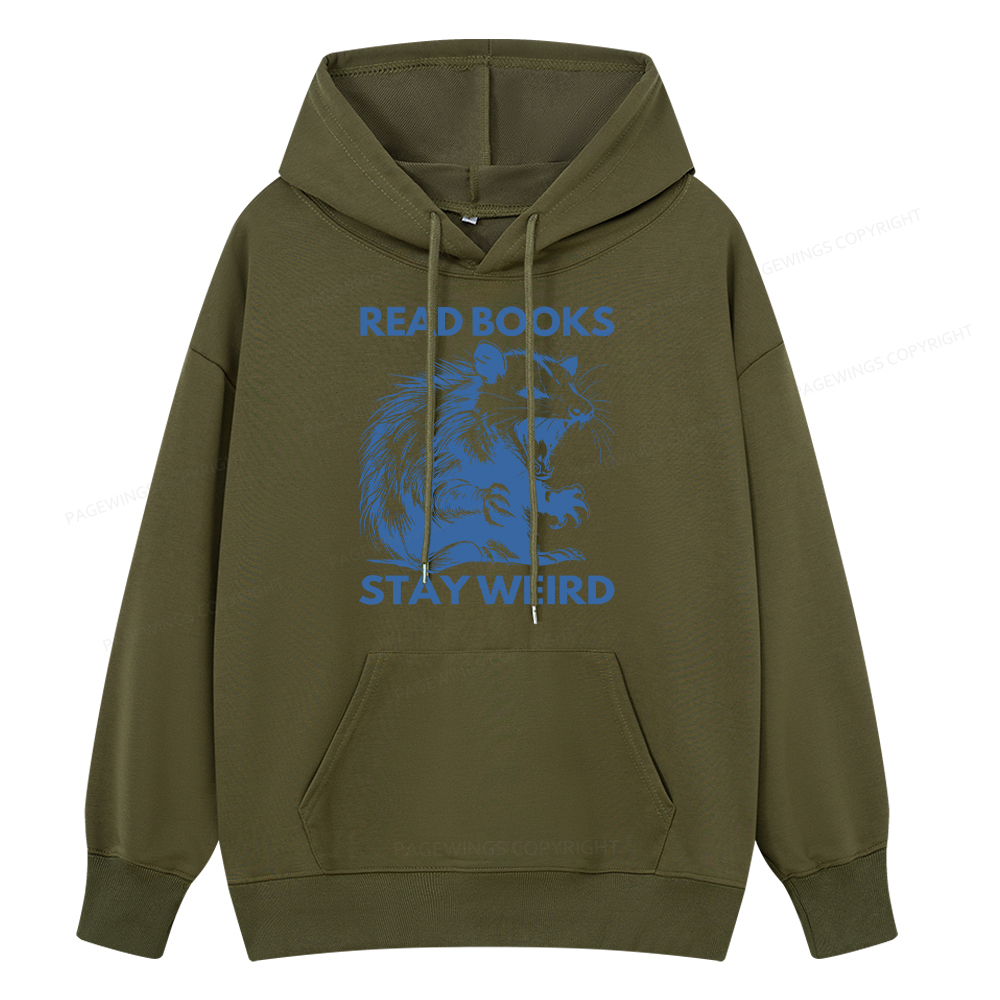 Pagewings Read Books Stay Weird Unisex Classic Hoodie