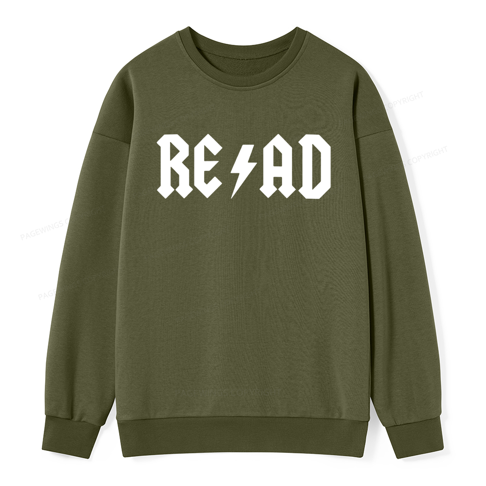 Pagewings Read Back In The Library "rock And Roll Unisex Classic Sweatshirt