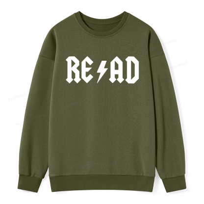 Pagewings Read Back In The Library "rock And Roll Unisex Classic Sweatshirt