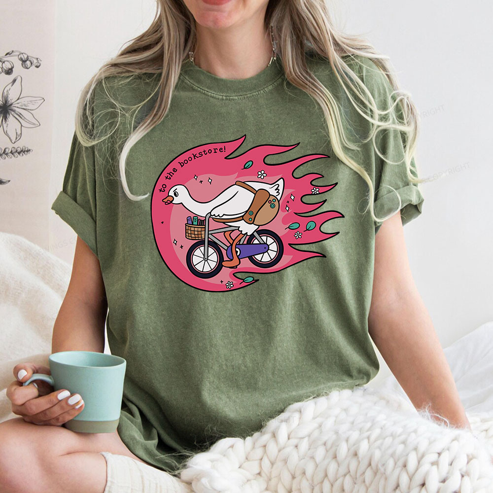 Pagewings To the Bookstore Unisex Washed T-shirt