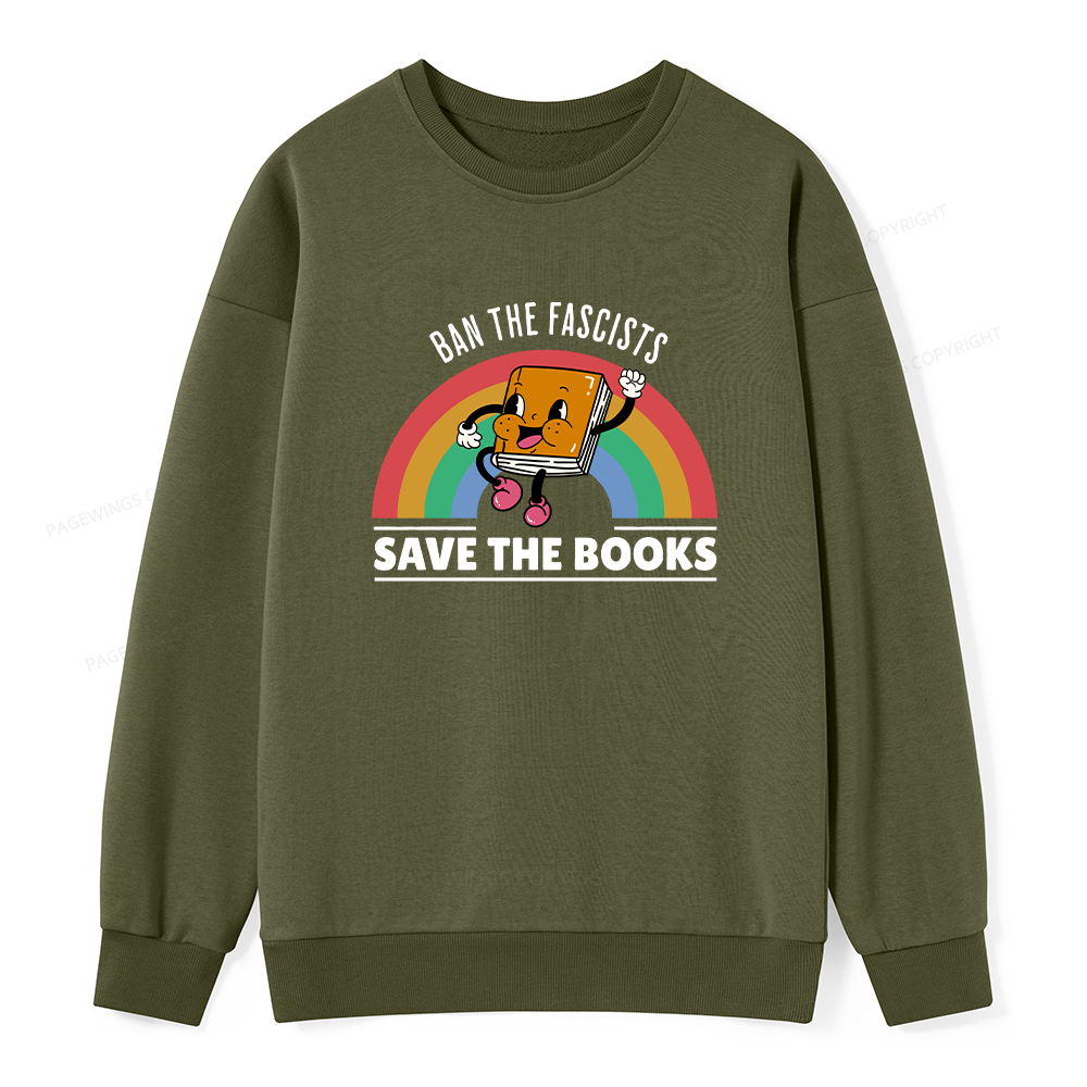 Pagewings Ban The Fascists Save The Books Unisex Classic Sweatshirt