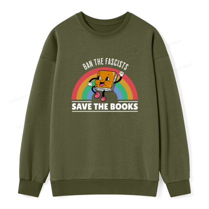 Pagewings Ban The Fascists Save The Books Unisex Classic Sweatshirt