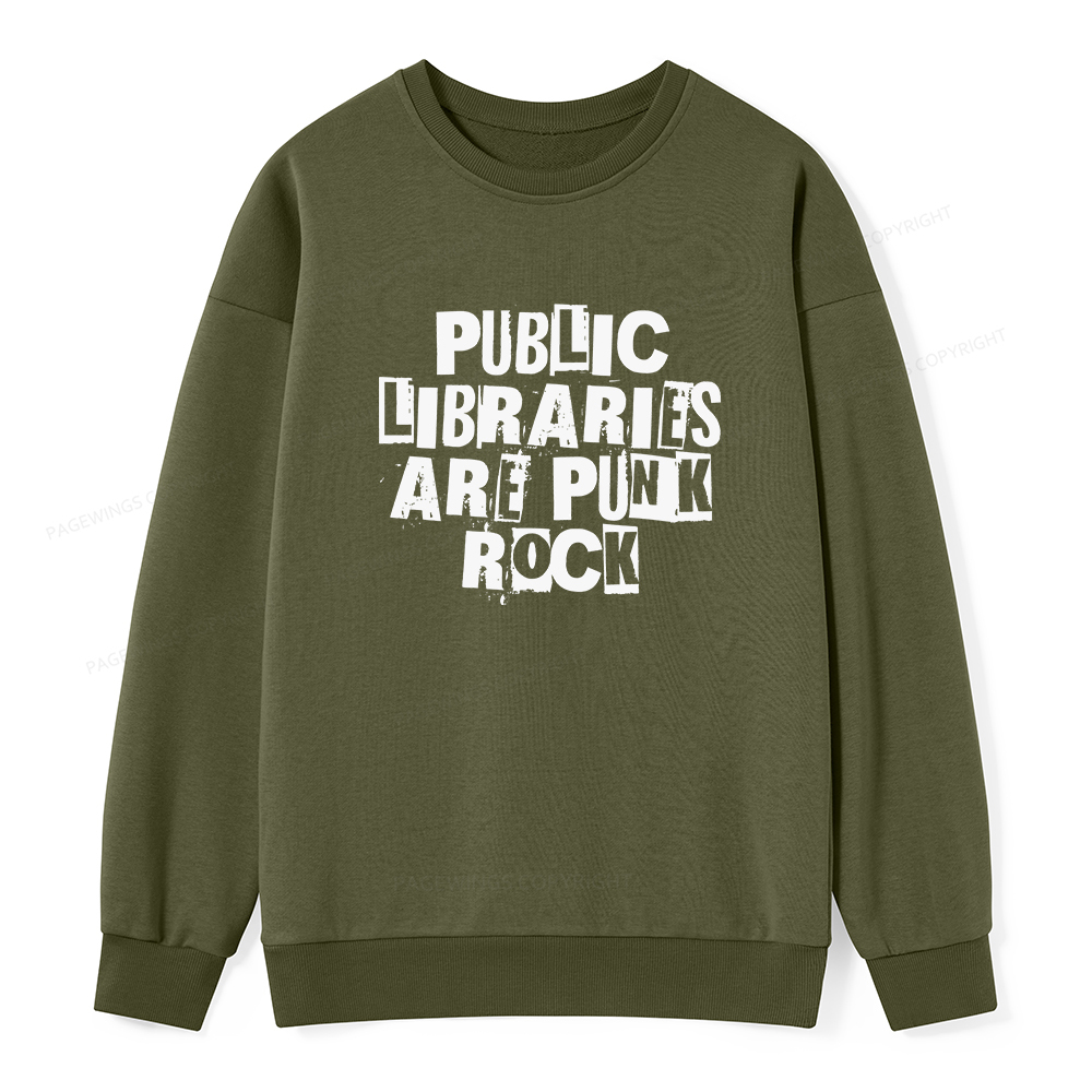 Pagewings Public Libraries Are Punk Rock Unisex Classic Sweatshirt