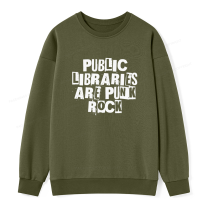Pagewings Public Libraries Are Punk Rock Unisex Classic Sweatshirt