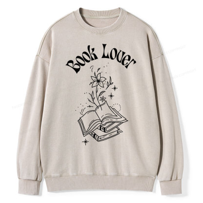 Pagewing  Books Lover Unisex Washed Sweatshirt