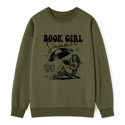 Pagewings Book Girl Summer Unisex Classic Sweatshirt