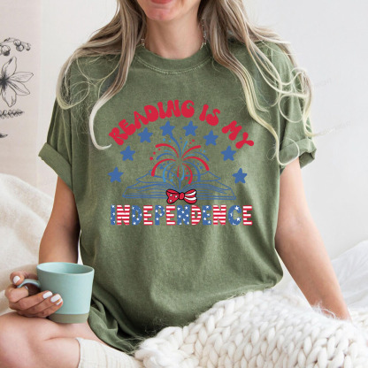 Pagewings Reading Is My Independence Unisex Washed T-shirt