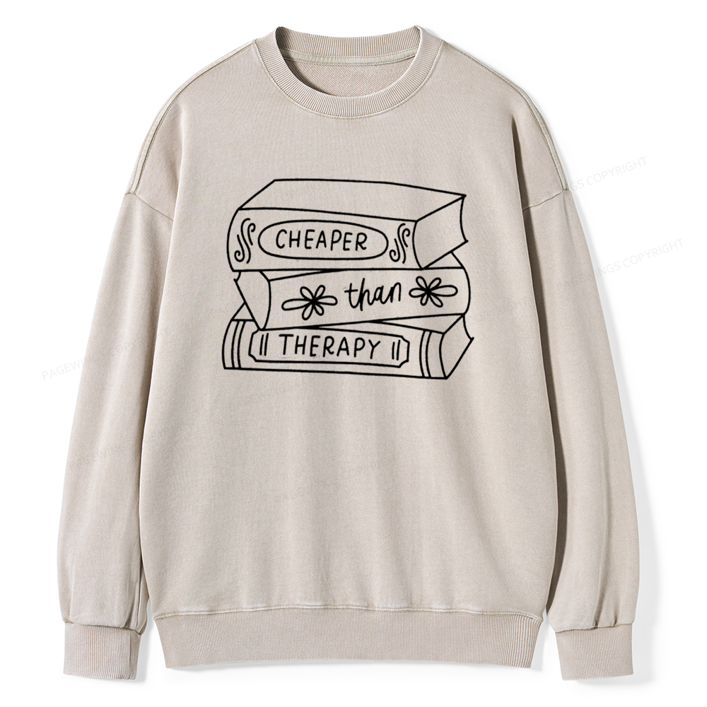 Pagewings Funny Bookish Unisex Pullover Sweater Unisex Washed Sweatshi