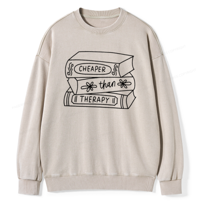 Pagewings Funny Bookish Unisex Pullover Sweater Unisex Washed Sweatshirt