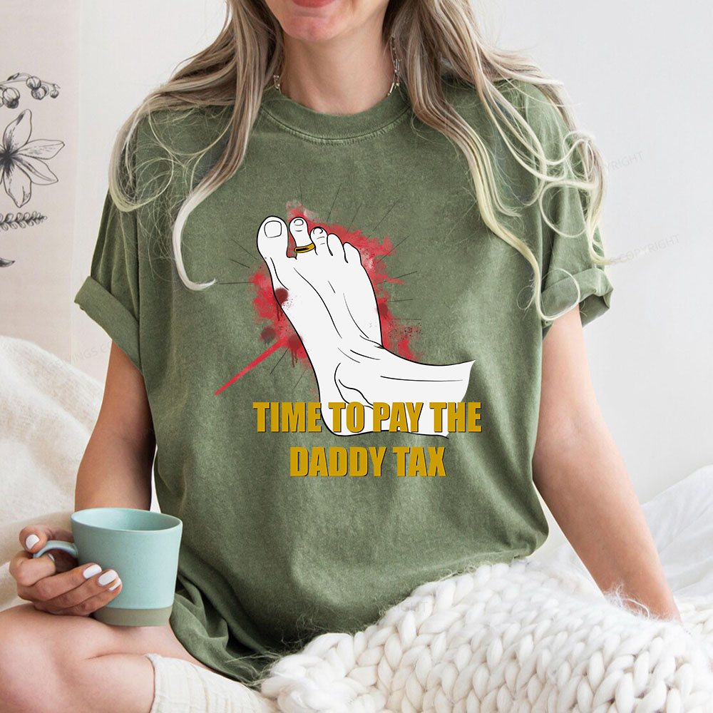 Pagewings Time To Pay The Daddy Tax Unisex Washed T-shirt