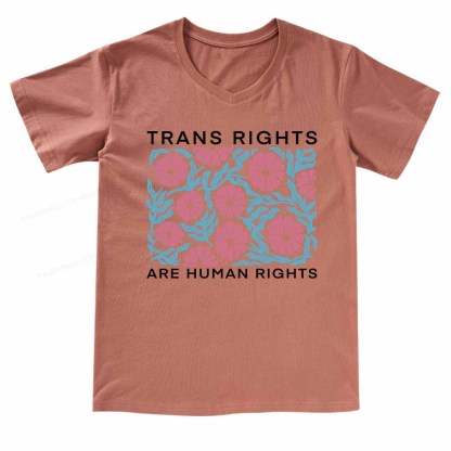 Pagewings Trans Rights Are Human Rights  V-neck T-shirt