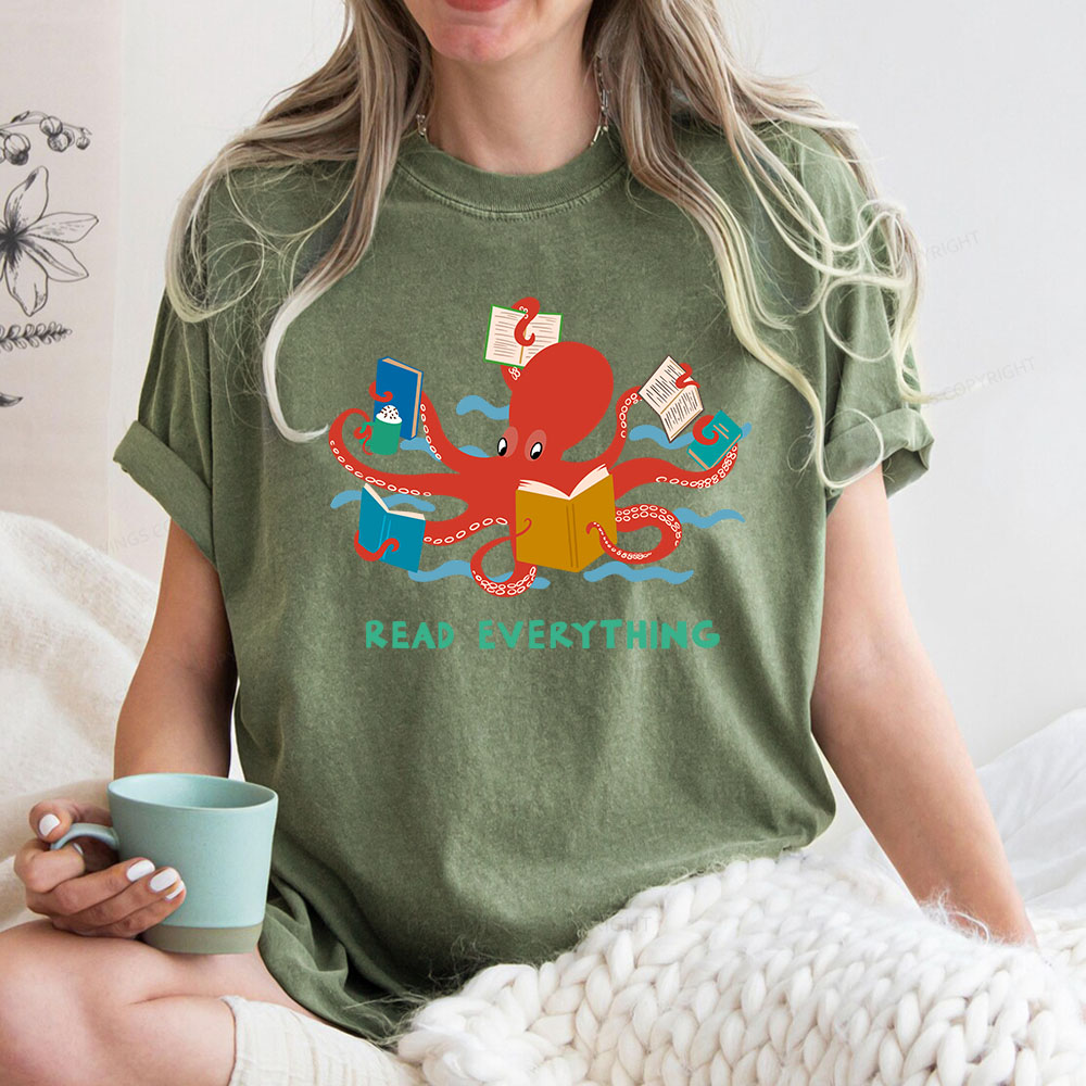 Pagewings Read Everything Unisex Washed T-shirt
