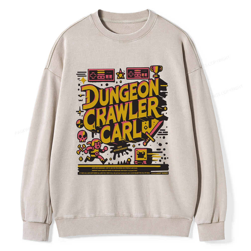 Pagewings Book New Achievement Unisex Washed Sweatshirt