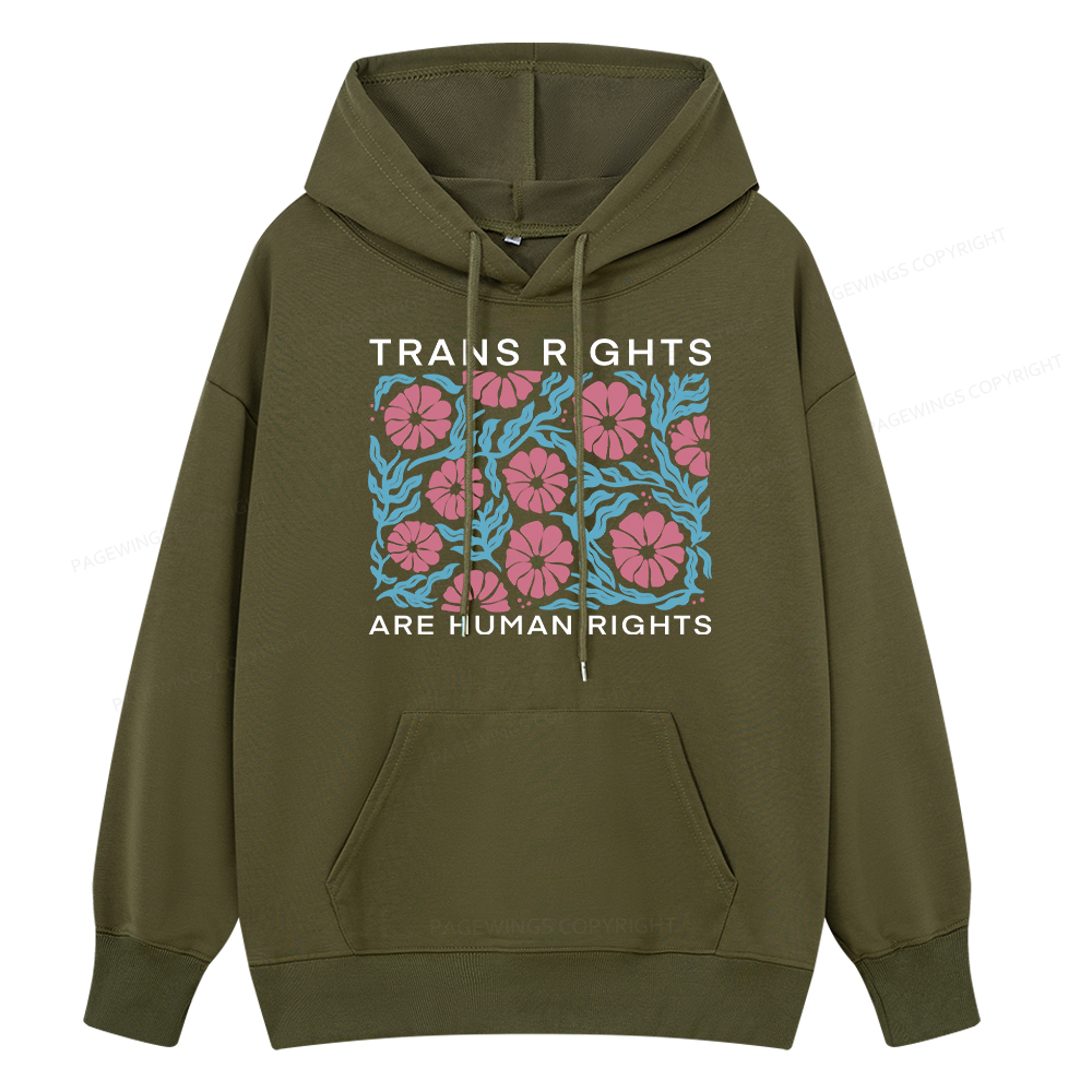 Pagewings Trans Rights Are Human Rights Unisex Classic Hoodie