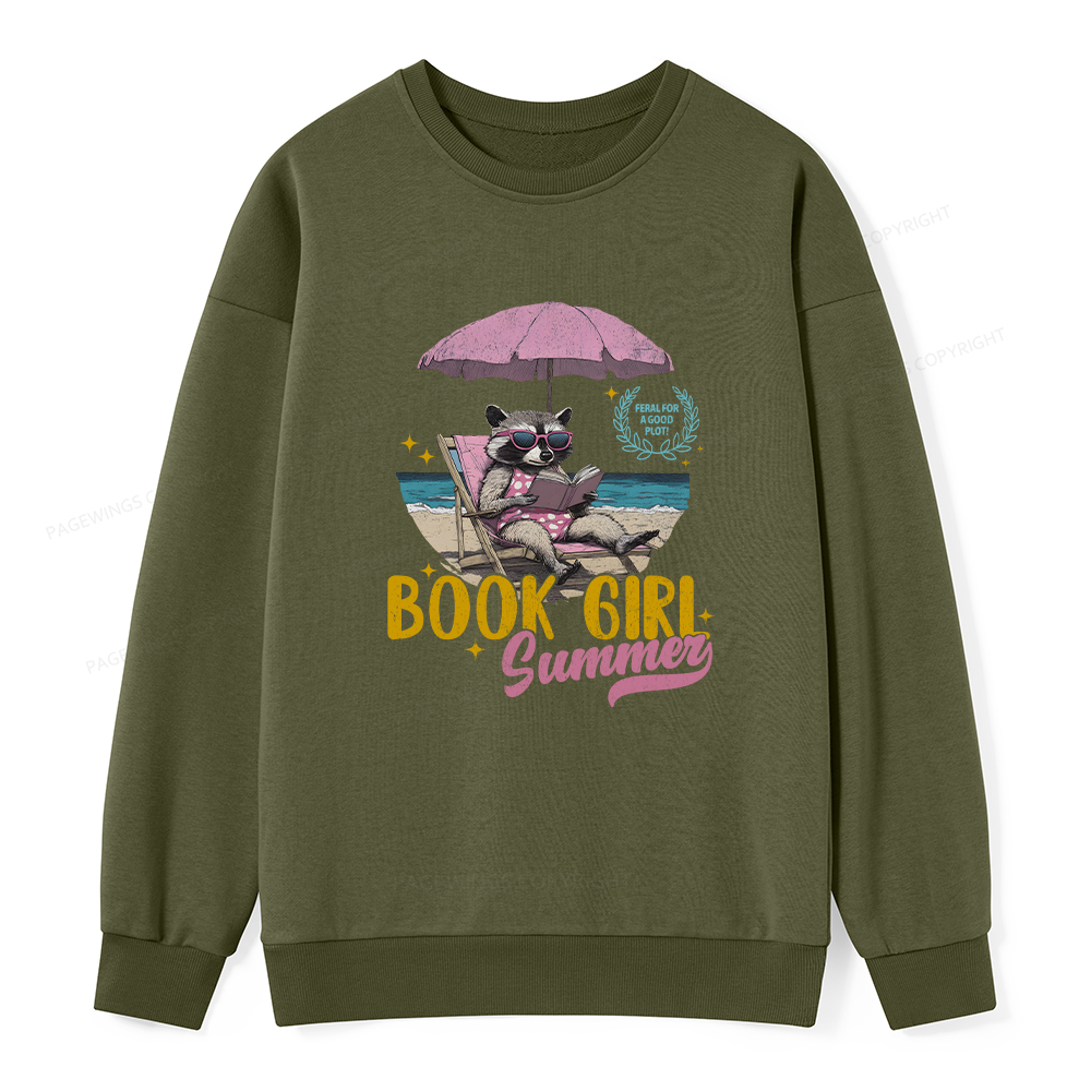 Pagewings Book Girl Summer Unisex Classic Sweatshirt