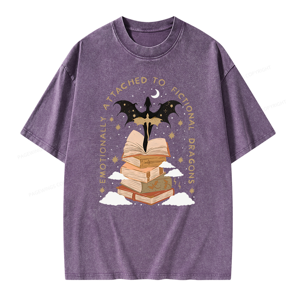 Pagewing Fantasy Romance Reader Gift Romantacy Unisex Washed T-shirt