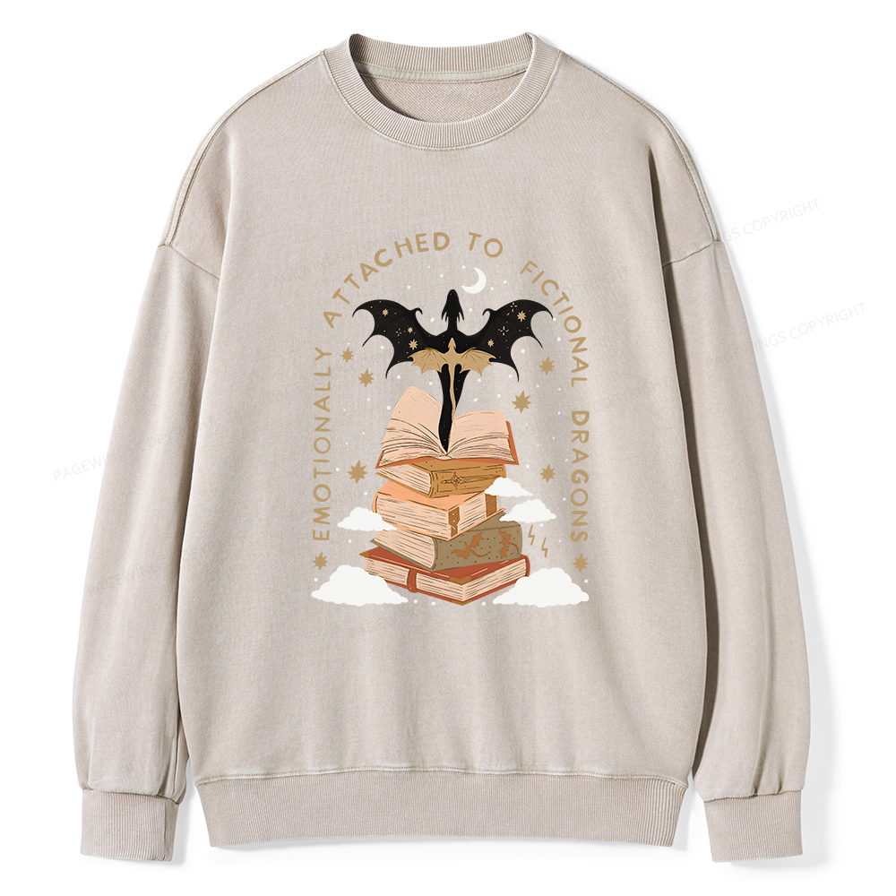 Pagewing Fantasy Romance Reader Gift Romantacy Unisex Washed Sweatshirt