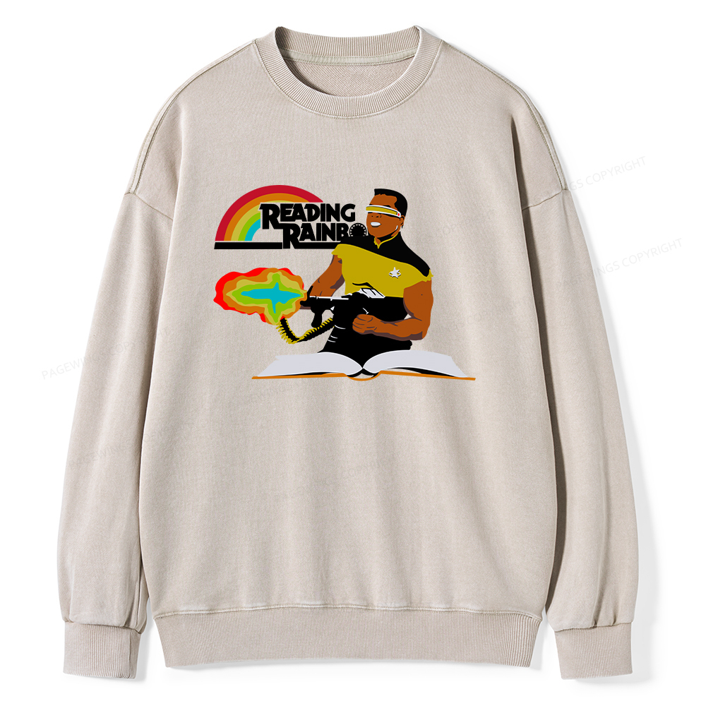 Pagewings Reading Rambo Unisex Washed Sweatshirt