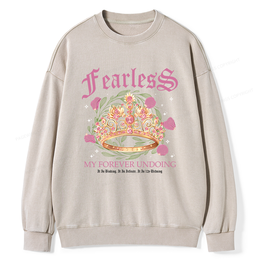 Pagewings Fearless Bookish Comfort Colors Unisex Washed Sweatshirt